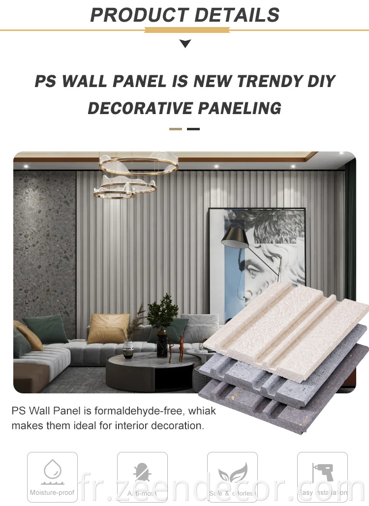 PS Wall Panel.PS Solid 3D Wall Panel.PS PVC Wall Panel.Eco Friendly Interior Wall Cladding.